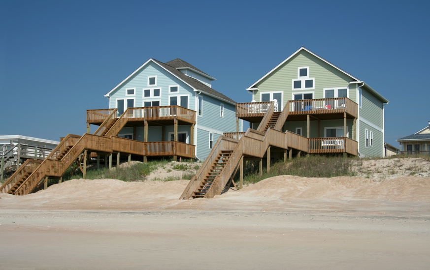 Two ocean front beach houses for vacation